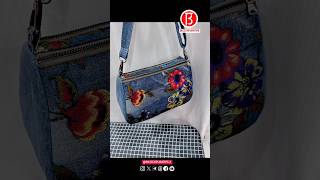 Make a floral denim shoulder bag Set 02 Part 55 [upl. by Baskett]