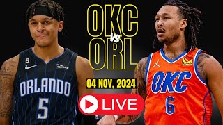 🔴LIVE  Oklahoma City Thunder Vs Orlando Magic Full Game  NBA Live  NOV 04 2024  2K [upl. by Ahsieat]