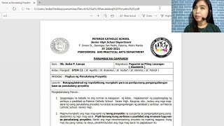 Panuto sa Panukalang Proyekto [upl. by Innoc]