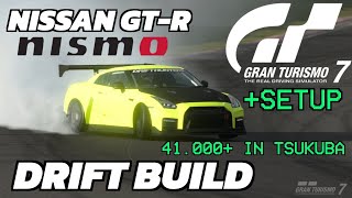 Nissan GTR Nismo Drift Build GRAN TURISMO 7 Setup  Tsukuba Lap [upl. by Gery]