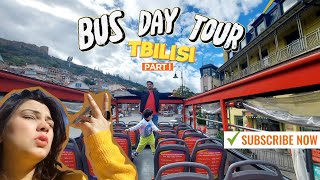 tbilisi 🇬🇪 bus daytour part l  ajeeb lig hyn bat bat ✌️ sign show krte hyn  beautiful city [upl. by Kirbie]