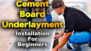 Cement Board Underlayment Installation [upl. by Asha474]