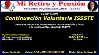 Continuación Voluntaria ISSSTE [upl. by Annait713]