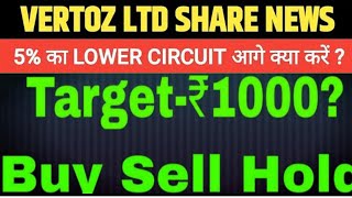 Vertoz Advertising ltd Share latest News Today Target Analysis  Vertoz Stock Hold or Sell [upl. by Naj293]