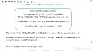 Polar Form of Complex Numbers [upl. by Mastrianni]