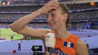 Femke Bol 🇳🇱 Interview on Dutch TV after the Olympic Games Heats 🇨🇵🔥 [upl. by Yonina962]