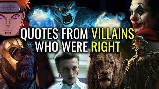 QUOTES FROM VILLAINS WHO WERE COMPLETELY RIGHT  Part 1 to 5 [upl. by Winnie360]