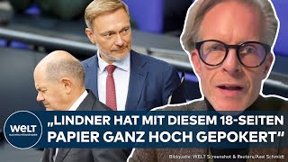 AMPELDRAMA Christian Lindner pokert hoch Olaf Scholz kämpft gegen FDPAlleingang  WELT Analyse [upl. by Eaver]