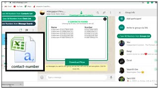 Export Whatsapp group contacts to Excel sheet  KT 13  independent scientist [upl. by Mackenzie]