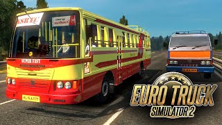 KSRTC BUS MOD EURO TRUCK SIMULATOR 2 KERALA MAP [upl. by Ynamreg]