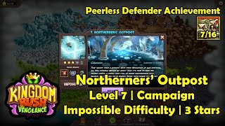 Kingdom Rush Vengeance  Northerners Outpost Level 7  Campaign  Impossible 3 Stars [upl. by Malchy457]