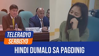 Cassandra Li Ong no show at Senate POGO probe  Teleradyo Serbisyo 27 August 2027 [upl. by Yanffit]