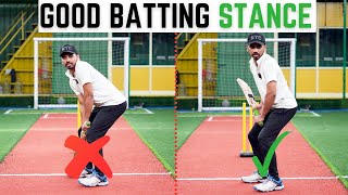 Advance Batting Stance for Spinners amp Fast Bowlers cricketmastery [upl. by Kendell]