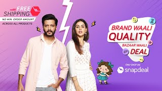 Snapdeal  Brand Waali Quality Bazaar Waali Deal  Riteish  Genelia  Snapdeal Online Shopping [upl. by Grant]