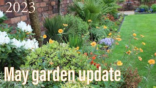 May garden tour Spring update UK in My walled garden 2023 flowers amp shrubs [upl. by Ayana]