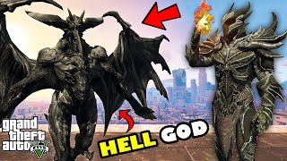 Franklin BIGGEST ATTACK With HELL GOD on DEVIL GOD and SERBIAN DANCING LADY GTA 5 SHINCHAN and CHOP [upl. by Normie]