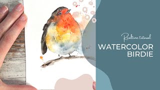 Painting a Loose Watercolor Robin [upl. by Cramer]