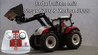 Siku Control Umbau Xerion 5000 Steyr 6230 Frontlader  Erdarbeiten  132 [upl. by Erdnuaed]