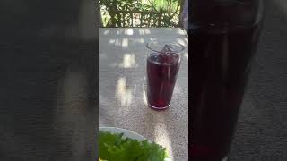 Peruvian Chicha Morada drink 🇵🇪 peru morada blacktraveler peruvian [upl. by Anitsyrhk]