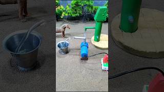 Mini motor water pump project mini hand pump project horse bathed video  302 [upl. by Boyden]