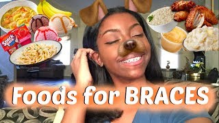 FOOD IDEAS FOR BRACES sore teethadjustments [upl. by Enoed]