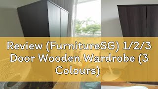 Review FurnitureSG 123 Door Wooden Wardrobe 3 Colours [upl. by Blasius]