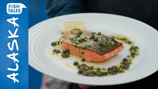 How To Pan Sear Sockeye Salmon With A Caper And Butter Sauce [upl. by Georgina149]