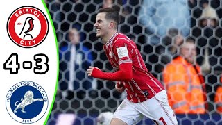 Bristol City vs Millwall 43 Highlights  Sky Bet Championship 2024 eFootball Game Play [upl. by Eikciv]