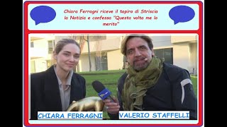 Chiara Ferragni riceve il tapiro di Striscia la Notizia e confessa quotQuesta volta me lo meritoquot [upl. by Lust]