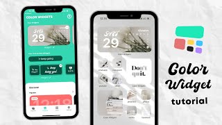 Color Widget Tutorial iOS16  how to download use transparant widget [upl. by Arahs]