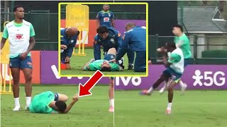 Gabriel Martinelli INJURY in Brazil training [upl. by Breena]