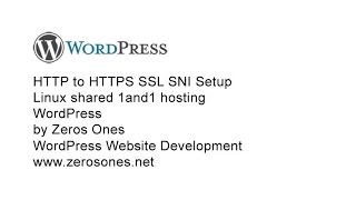 HTTP to HTTPS SSL WordPress shared Linux 1and1 hosting [upl. by Olegnaed582]