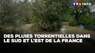 Le sud et lest de la France balayés par des pluies torrentielles [upl. by Fruma]