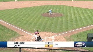 SNHU baseball secures close win over Jefferson University [upl. by Nohsauq913]