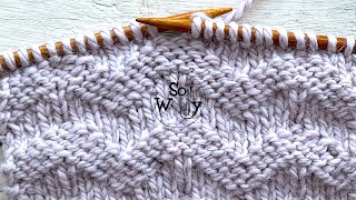 How to knit the Waved Welt stitch another knit and purl easy pattern  So Woolly [upl. by Leahcar]