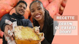 RECETTE DE GRATIN DE PATATE DOUCE  recette facile et rapide [upl. by Ellevehs]