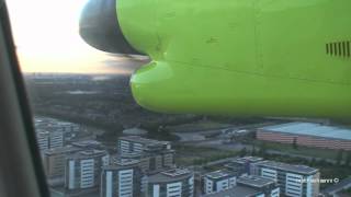 Approach amp Landing at London City Airport  SkyWork DASH8 Q400 [upl. by Rahel]