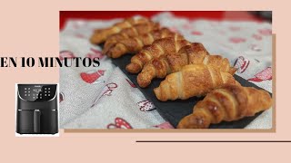 CROISSANT EN FREIDORA DE AIRE EN 10 MINUTOS recetascosori recetasrapidas airfryer [upl. by Leemaj]