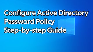 How to configure an Active Directory password policy [upl. by Ahsinrat414]