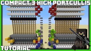 Minecraft Compact 3High PortcullisCastle Gate Tutorial [upl. by Nomor]