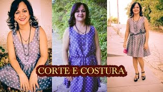 Corte e Costura Vestido Evasê com Elástico [upl. by Anael]