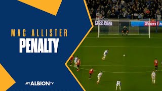 EPIC View Of Alexis Mac Allisters Stoppage Time Penalty Vs Manchester United [upl. by Olumor]