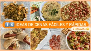 10 IDEAS de CENAS Fáciles Rápidas y BARATAS🛒 [upl. by Reprah]