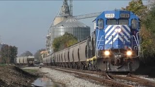 6 axle power arrives to the Indiana Northeastern Railroad Ex CEFX 3125 [upl. by Dnalyaw]