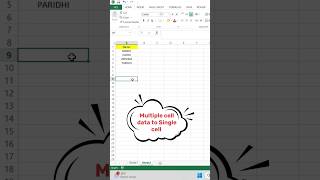 Copy Multiple Cell Data and Paste into a Single Sheet in Excel excel [upl. by Simara]