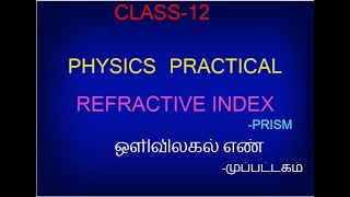 REFRACTIVE INDEX OF THE MATERIAL OF THE PRISM [upl. by Atinaujnas]