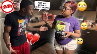 IGNORING MY BOYFRIEND FOR 24 HOURS PRANK 💔 HE CRIED🥹 [upl. by Filip]