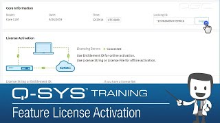 QSYS Training  Feature License Activation [upl. by Aribold]