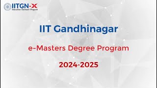 IIT Gandhinagar Upcoming eMasters Degree Program 20242025 [upl. by Liuka]