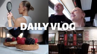 DAY IN MY LIFE slick bun tutorial cute coffee shop cryotherapy cooking dinner etc [upl. by Aynod]